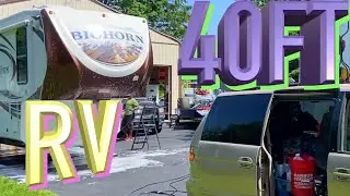 5th Wheel: RV Wash, Polish, Wax: Biggest Tip On How To Clean & Polish RV TEAMWORK! @litmobilespallc