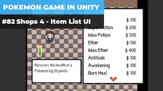 Make A Game Like Pokemon in Unity | #82 - Shops 4 - Shop UI