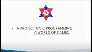 #1. A WORLD OF GAMES USING C PROGRAMMING || C PROJECT