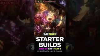 [3.25] 6 STARTER BUILDS FOR DAY 1 - PT 2 - SETTLERS OF KALGUUR - PATH OF EXILE - POE BUILDS #shorts