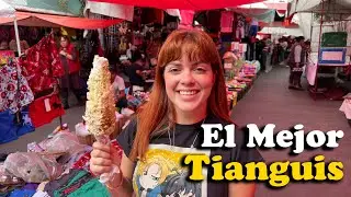 Explorando un Tianguis en México por Primera Vez ¡Increíble Experiencia! 🇲🇽
