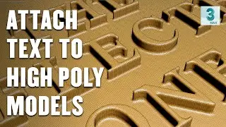 Easy way to attach 3d text on high poly models in 3dsmax and Zbrush | No Boolean | Minute Tips!