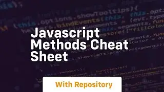 javascript methods cheat sheet