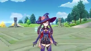 Mona Alternative Skin Outfit Gameplay | Genshin Impact 2.5