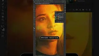 #shorts Reduce Noise in Photoshop - Short Photoshop Tutorial #photoshop #noisereduction