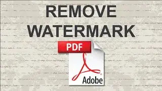 Remove watermark from PDF