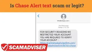 Chase Alert text - scam or legit notice from bank? Does Chase Bank send such text messages?