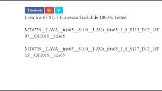 Lava Iris 65 Firmware Flash File 1000% Tested