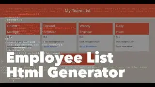 Employee List html Generator. Demo