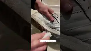 How to clean Adidas Gazelles (white leather + old!)