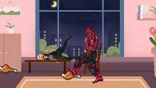 Romain Reigns vs Abomination Funny Fight Drawing Cartoon 2