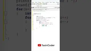Star Pattern 8 Program in C Language | TasinCoder
