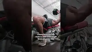 Incline Benching The 100lb Dumbbells
