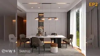 Vray 5 Sketchup  Interior #5