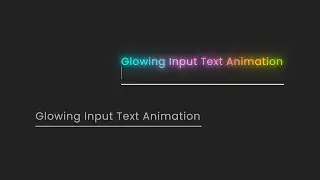 Glowing Input Text Animation Using HTML CSS & JavaScript