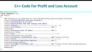 Profit and Loss Account Project in C++ || C++ PLS || C++ Income Statement