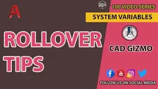 AutoCAD System Variable | ROLLOVERTIPS | Cad Gizmo | #AutoCAD