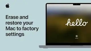 How to erase and reset your Mac to factory settings | Apple Support