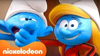 Smurfette Learns to Relax w/ Lazy Smurf! 😴 The Smurfs Full Scene | Nickelodeon Cartoon Universe
