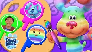 Guess The Missing Color Game w/ Rainbow Puppy, Blue & Josh 🌈 | Blue's Clues & You!