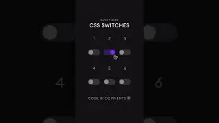 CSS Switches 🔥⁣🤩🤩🤩 #css3