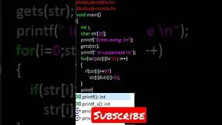 Converting String to Uppercase || Using ASCII value concept || C++ || Programming || Code Short