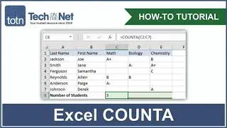 How to use the COUNTA function in Excel