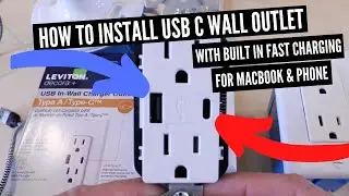 How To Install USB C Outlet With USB Wall Outlet Fast Charging