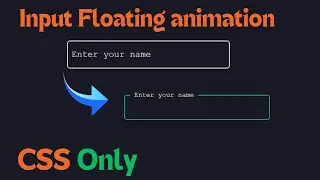 Create input float animation using CSS