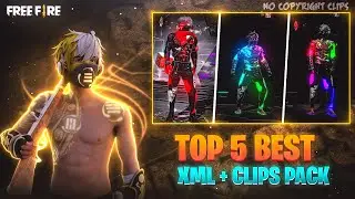 TOP 10 NEW CLIP | XML | CC PACK FREE DOWNLOAD|FREE FIRE LOBBY CLIP PACK | IT'S LEGEND EDITZ