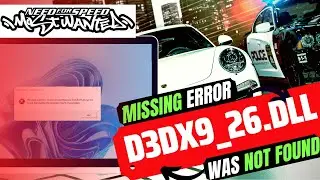 ☑️ How to Fix  D3DX9_26.dll is Missing from your Computer☑️NFS Most wanted Error ☑️ Windows 10