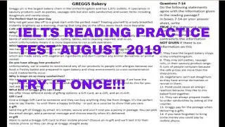 ielts reading practice test with answers | general training august 2019