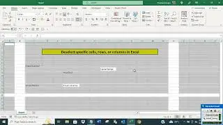 Deselect specific cells, rows or columns in Excel