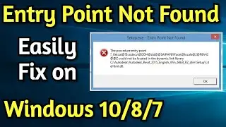 Entry Point Not Found Dynamic Link Library on Windows 10 | Fix Entry Point Not Found Error