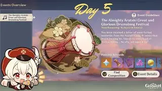 The Almighty Arataki Great and Glorious Drumalong Festival DAY 5 | Genshin Impact Event