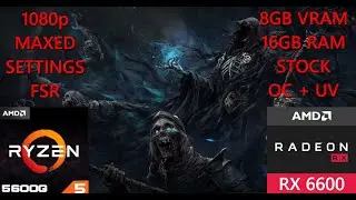 Dungeonborne | AMD Ryzen 5 5600G + RX6600 | PC Benchmark | Max Presets | 1080p | FSR vs STOCK vs OC