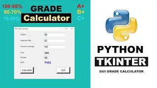 Make Grade Calculator Using Python | tkinter project