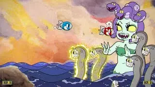 CUPHEAD Co-op Boss Fight #13 - Cala Maria (NO DAMAGE)