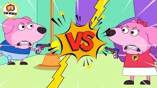 The fight between Peppa Dog and George Dog #funnycartoon #peppapig #animationmeme