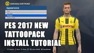 PES 2017 - NEW TATTOOPACK | How to Install Tattoopack PES 2017 DLC 2.0 | PTE PATCH & PesProfessional