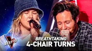 BREATHTAKING 4-Chair Turn Blind Auditions on The Voice