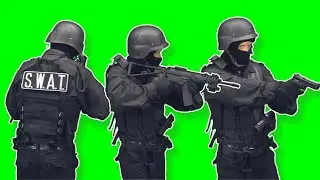 Footage Green Screen Animation S.W.A.T. Soldiers With Guns Download Free