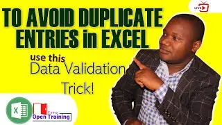 Data Validation Trick to Restrict Duplicate Entries in Excel