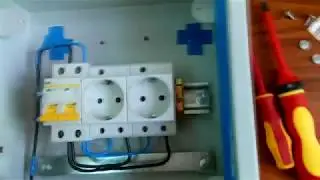 Розетка для улицы, собираем щиток.