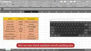 How To Do Spell Check In Excel