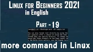 more command in Linux | Linux for Beginner 2021