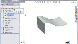 Trimming Surfaces in Solidworks Part A