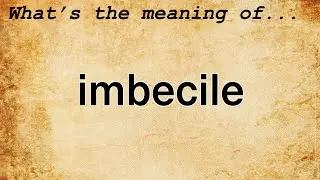 Imbecile Meaning | Definition of Imbecile