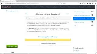 Difference between transient and detached objects in hibernate.
| javapedia.net