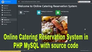 Online Catering Reservation System in PHP MySQL with source code